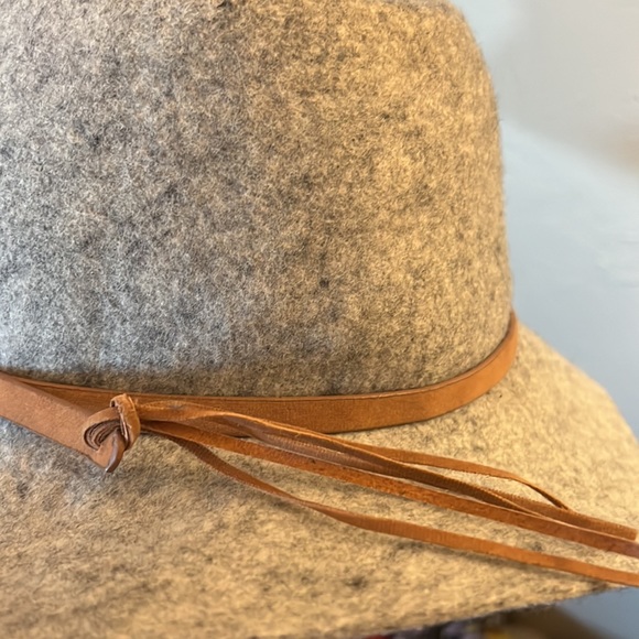 Soft Brimmed Hat with decorative braided faux leather strap - Picture 3 of 8
